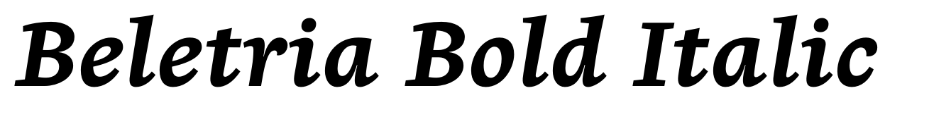Beletria Bold Italic